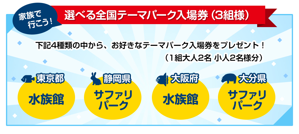 3組様 テーマパーク入場券