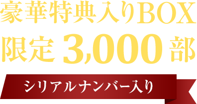 豪華特典入りBOX 限定3,000部 シリアルナンバー入り