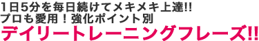 1日5分を毎日続けてメキメキ上達!! プロも愛用！強化ポイント別　デイリートレーニングフレーズ!!