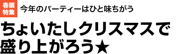 今年のパーティーはひと味ちがうちょいたしクリスマスで盛り上がろう★