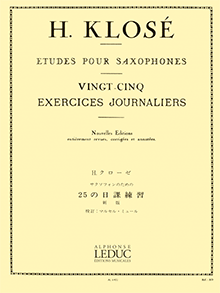 クローゼ／ミュール校訂：サクソフォンのための25の日課練習