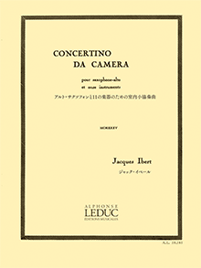 イベール：アルト・サクソフォンと11の楽器のための室内小協奏曲