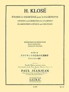 クローゼ／ジャンジャン校訂：クラリネットのための日課練習