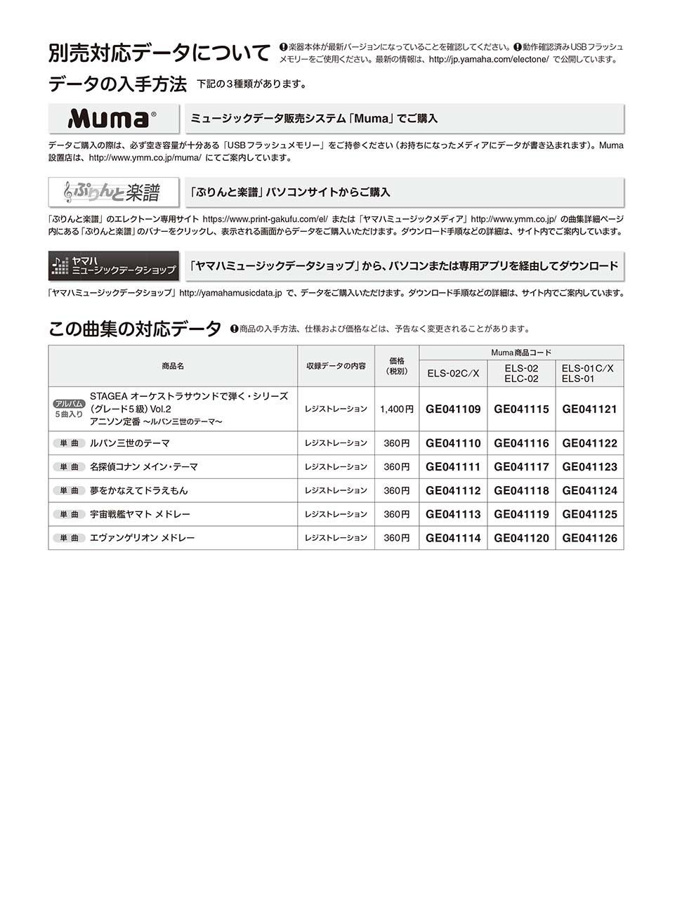 ヤマハ Stagea オーケストラサウンドで弾く 5級 Vol 2 アニソン定番 ルパン三世のテーマ 楽譜 エレクトーン ヤマハの楽譜出版