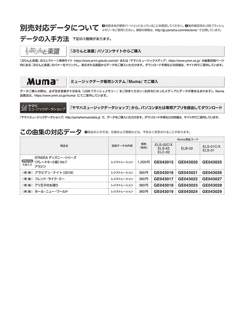 ヤマハ Stagea ディズニー 6 5級 Vol 7 アラジン 楽譜 ヤマハの楽譜出版